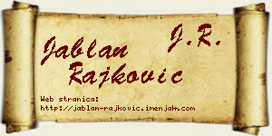 Jablan Rajković vizit kartica
